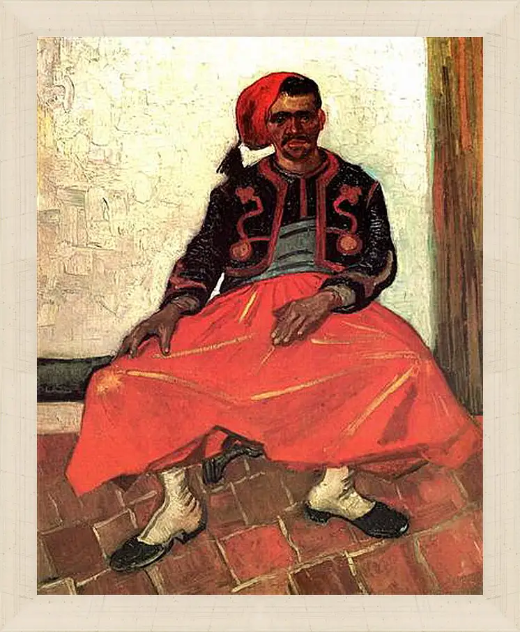 Картина в раме - The Seated Zouave. Винсент Ван Гог