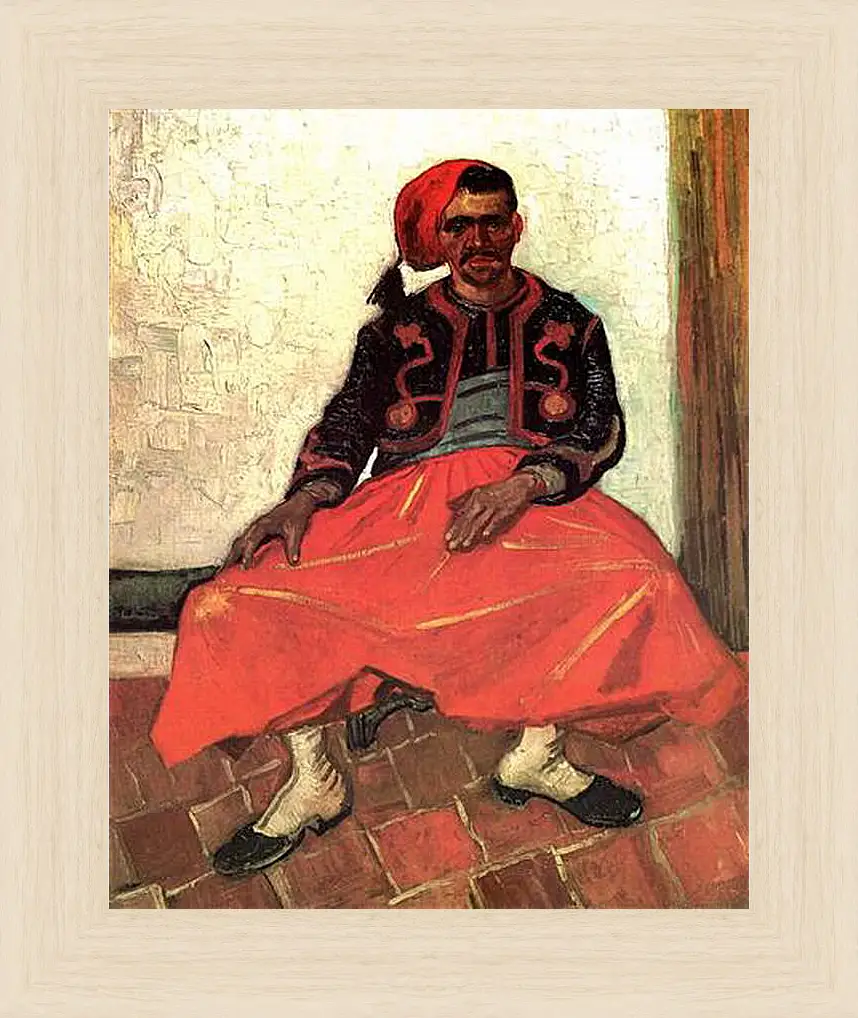 Картина в раме - The Seated Zouave. Винсент Ван Гог