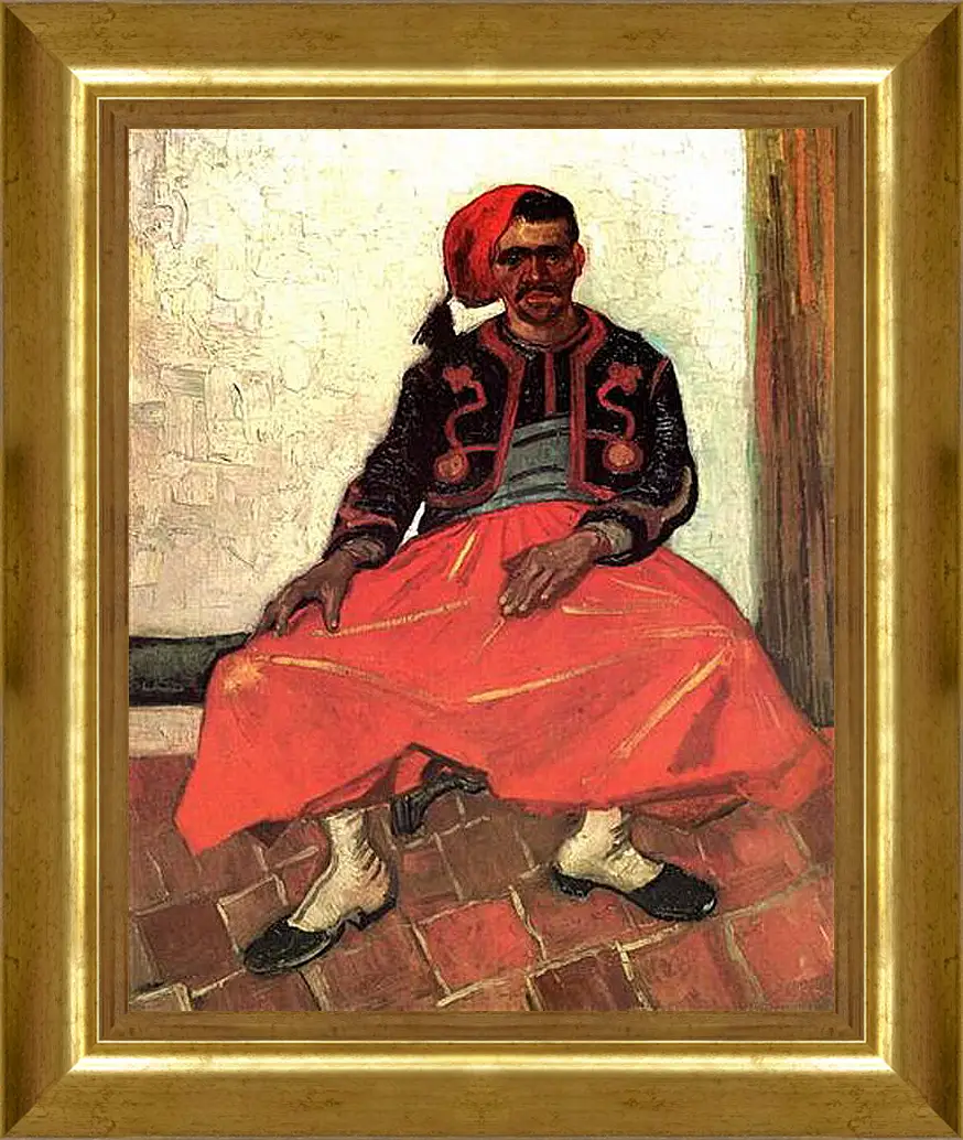 Картина в раме - The Seated Zouave. Винсент Ван Гог