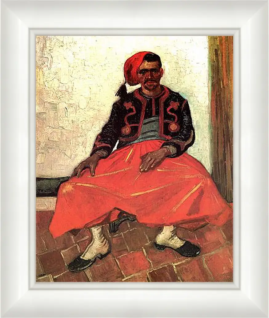 Картина в раме - The Seated Zouave. Винсент Ван Гог