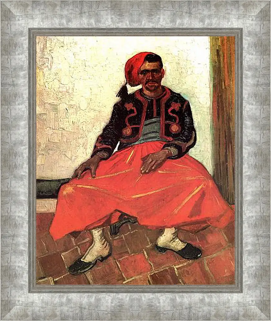 Картина в раме - The Seated Zouave. Винсент Ван Гог