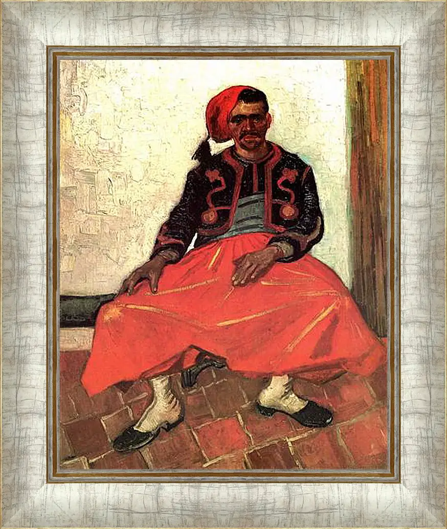 Картина в раме - The Seated Zouave. Винсент Ван Гог