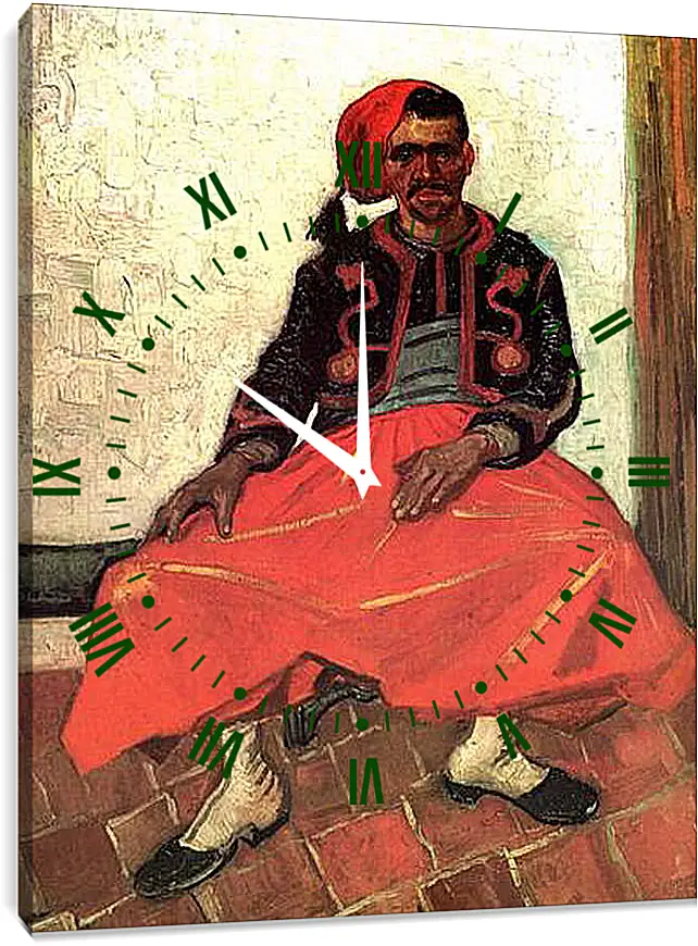 Часы картина - The Seated Zouave. Винсент Ван Гог