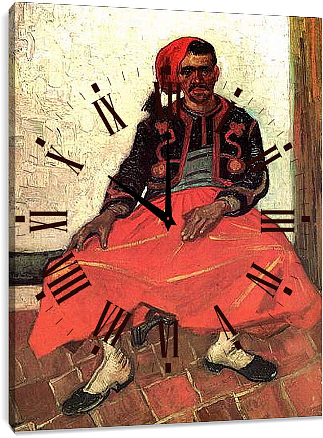 Часы картина - The Seated Zouave. Винсент Ван Гог