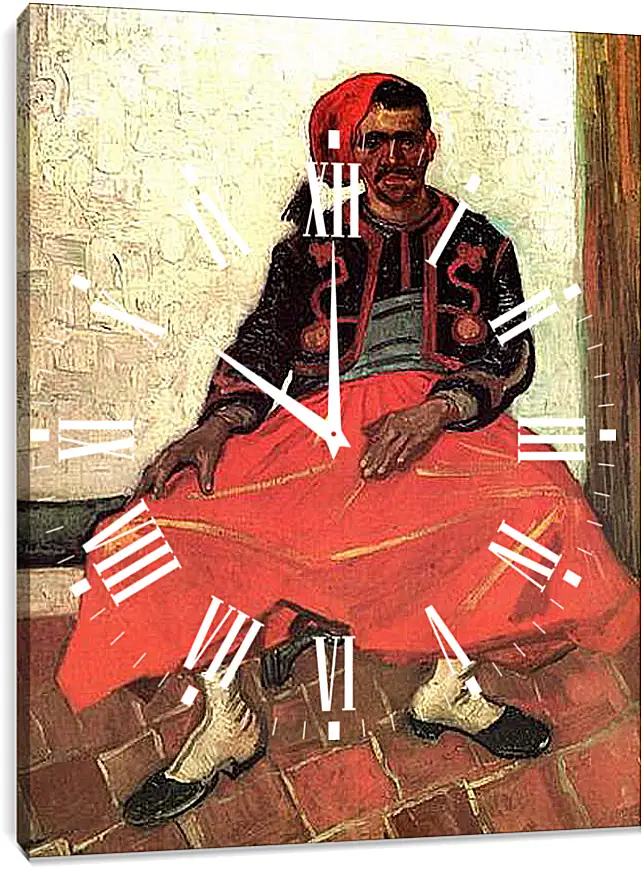 Часы картина - The Seated Zouave. Винсент Ван Гог