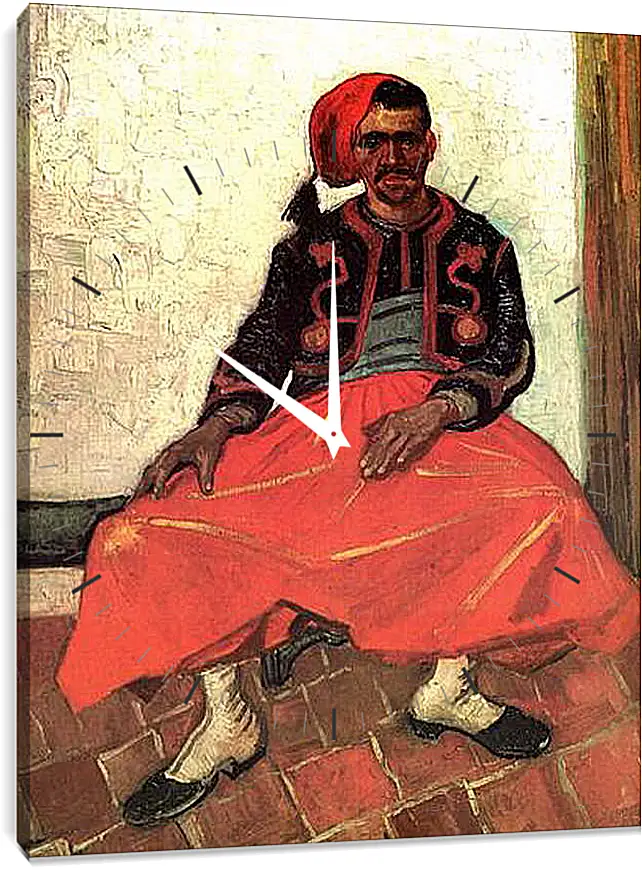 Часы картина - The Seated Zouave. Винсент Ван Гог