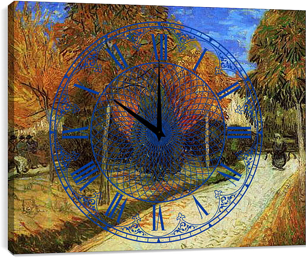 Часы картина - The Public Park at Arles. Винсент Ван Гог