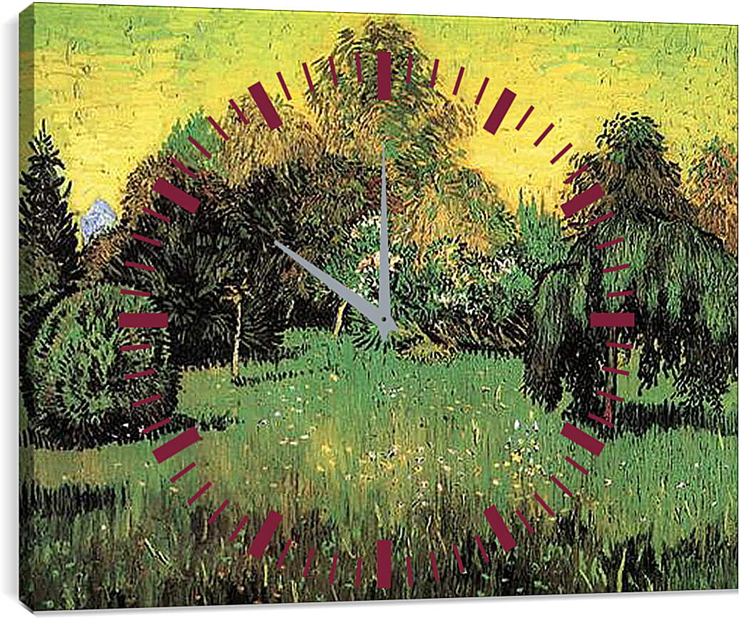 Часы картина - The Poet s Garden. Винсент Ван Гог