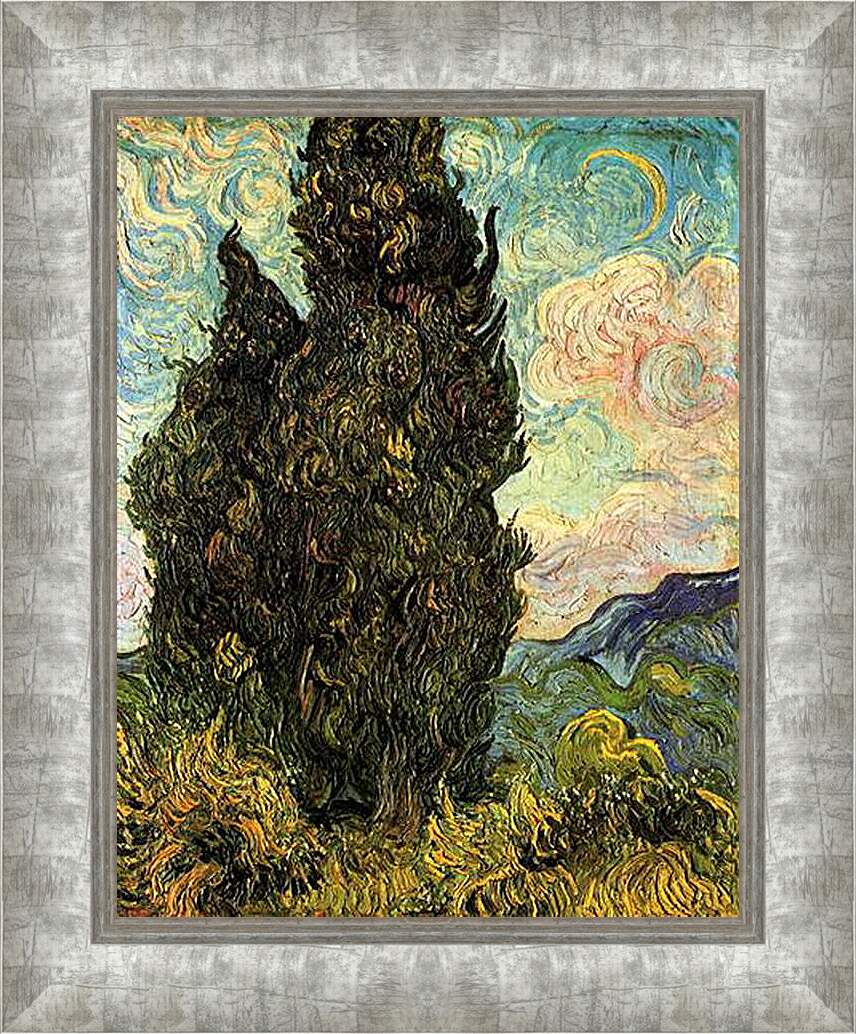 Картина в раме - Cypresses. Винсент Ван Гог