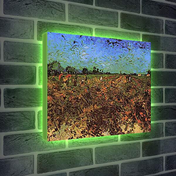 Лайтбокс световая панель - The Green Vineyard. Винсент Ван Гог
