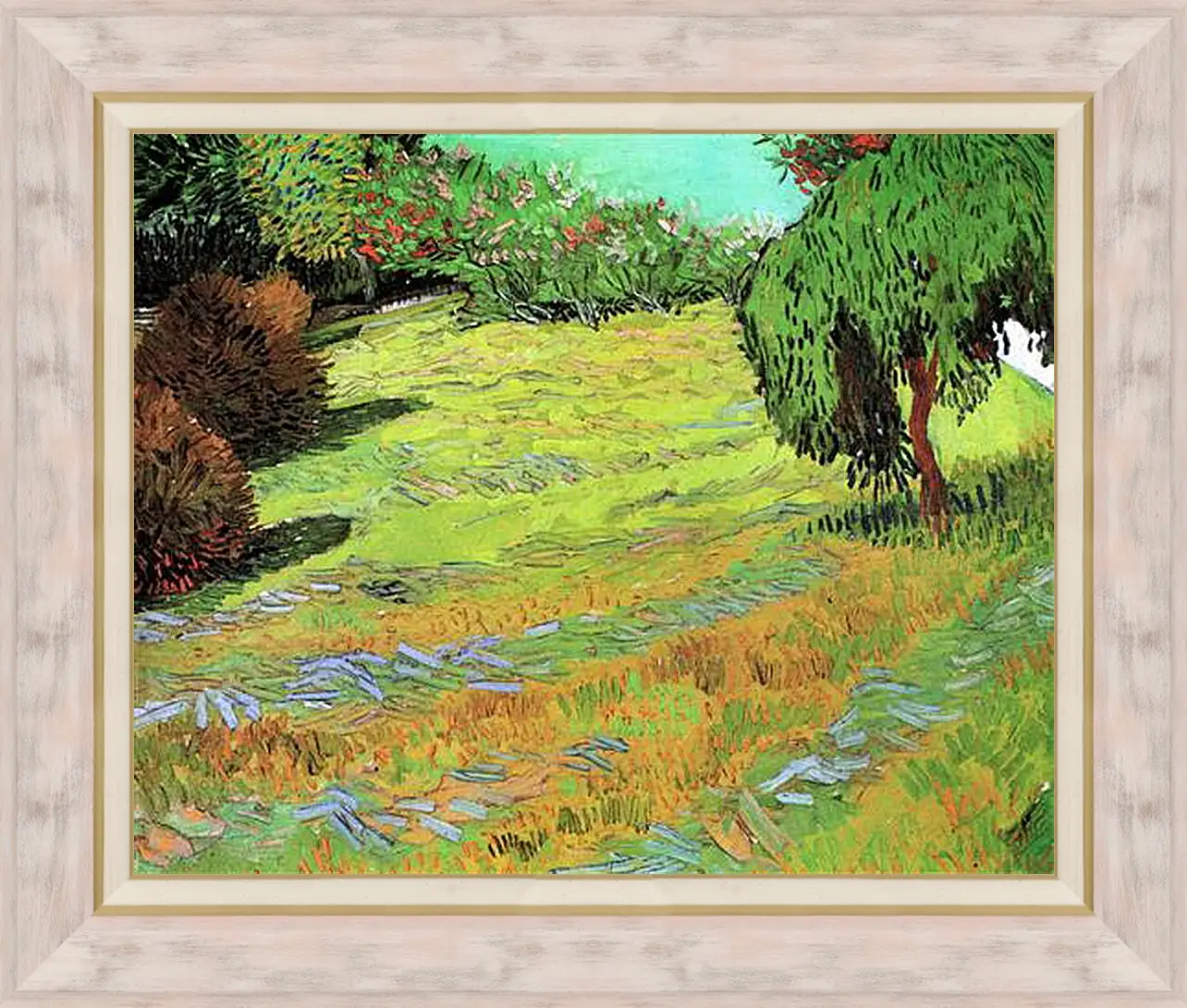 Картина в раме - Sunny Lawn in a Public Park. Винсент Ван Гог