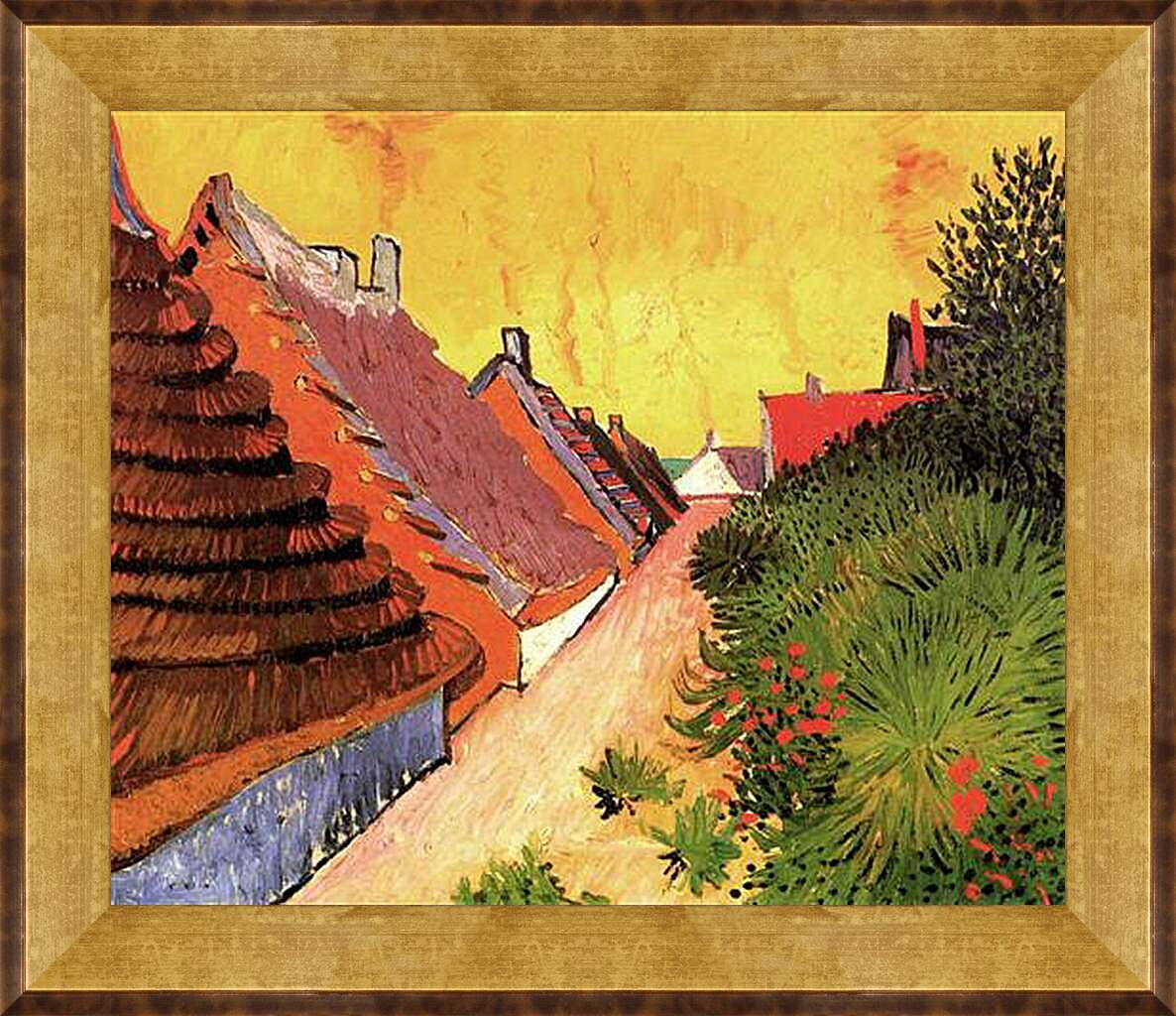 Картина в раме - Street in Saintes-Maries. Винсент Ван Гог