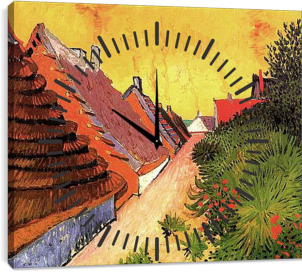 Часы картина - Street in Saintes-Maries. Винсент Ван Гог