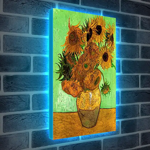 Лайтбокс световая панель - Still Life Vase with Twelve Sunflowers 2. Винсент Ван Гог