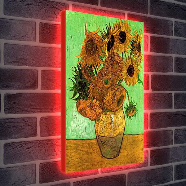 Лайтбокс световая панель - Still Life Vase with Twelve Sunflowers 2. Винсент Ван Гог