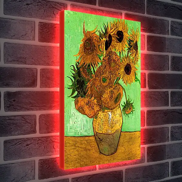 Лайтбокс световая панель - Still Life Vase with Twelve Sunflowers 2. Винсент Ван Гог