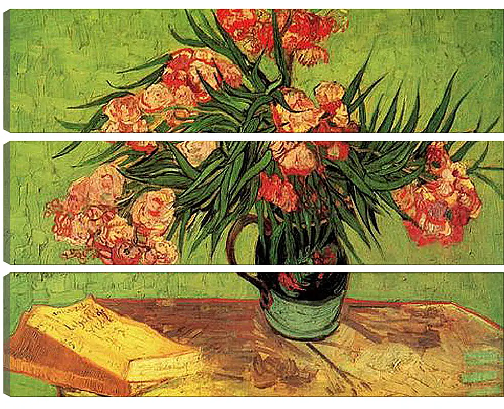 Модульная картина - Still Life Vase with Oleanders and Books. Винсент Ван Гог