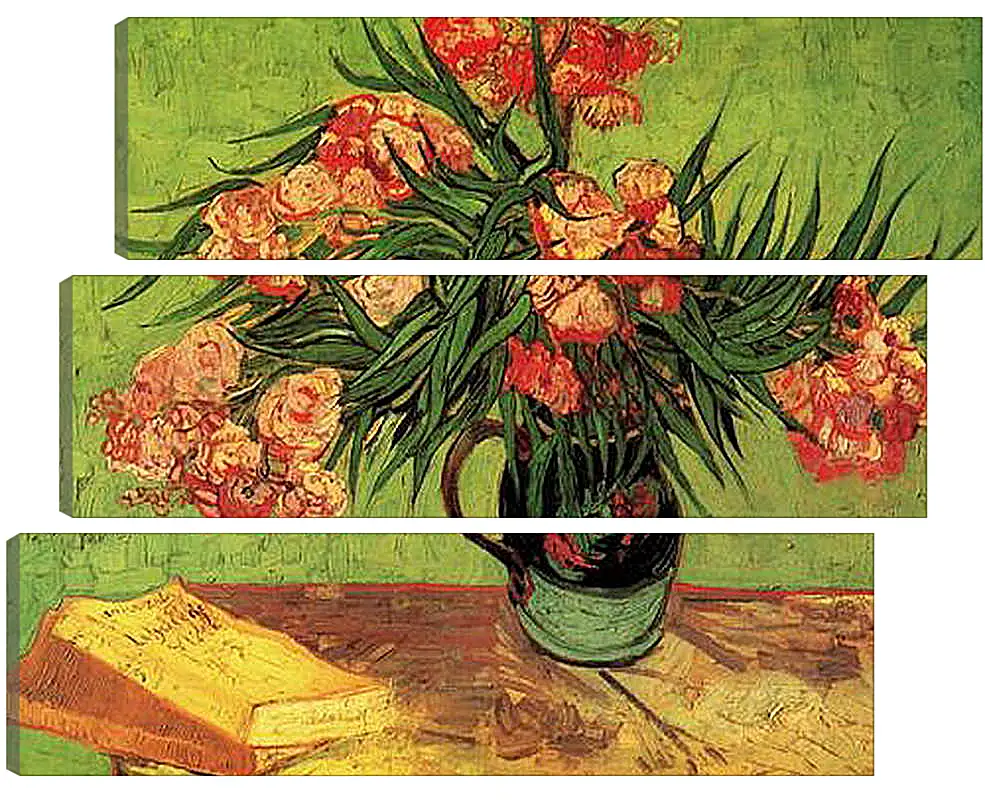 Модульная картина - Still Life Vase with Oleanders and Books. Винсент Ван Гог