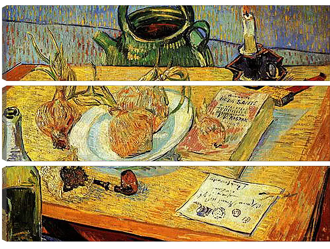 Модульная картина - Still Life Drawing Board, Pipe, Onions and Sealing-Wax. Винсент Ван Гог