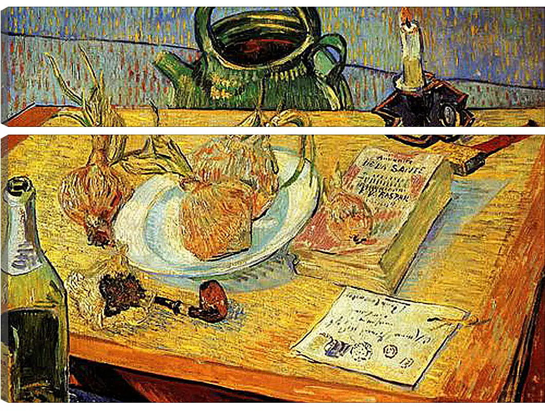 Модульная картина - Still Life Drawing Board, Pipe, Onions and Sealing-Wax. Винсент Ван Гог