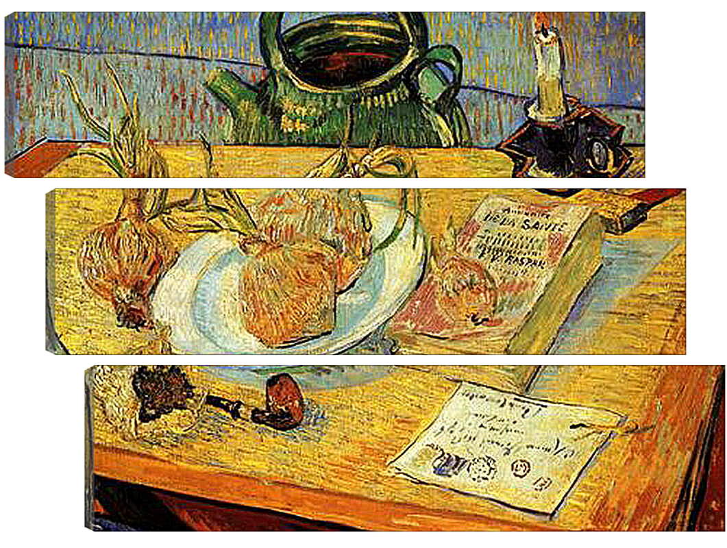 Модульная картина - Still Life Drawing Board, Pipe, Onions and Sealing-Wax. Винсент Ван Гог