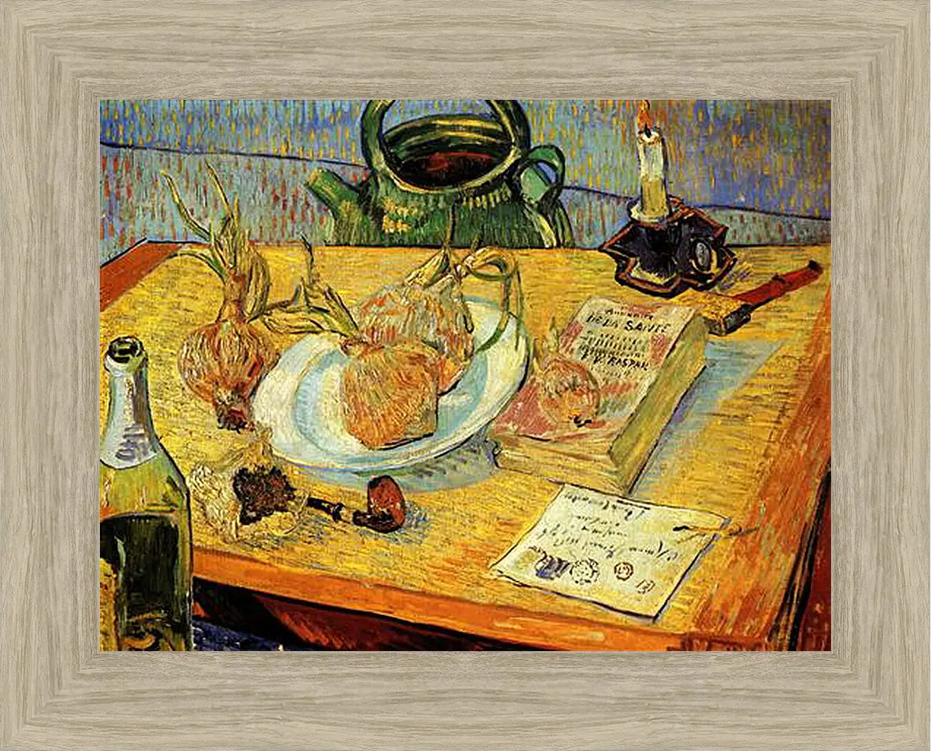 Картина в раме - Still Life Drawing Board, Pipe, Onions and Sealing-Wax. Винсент Ван Гог