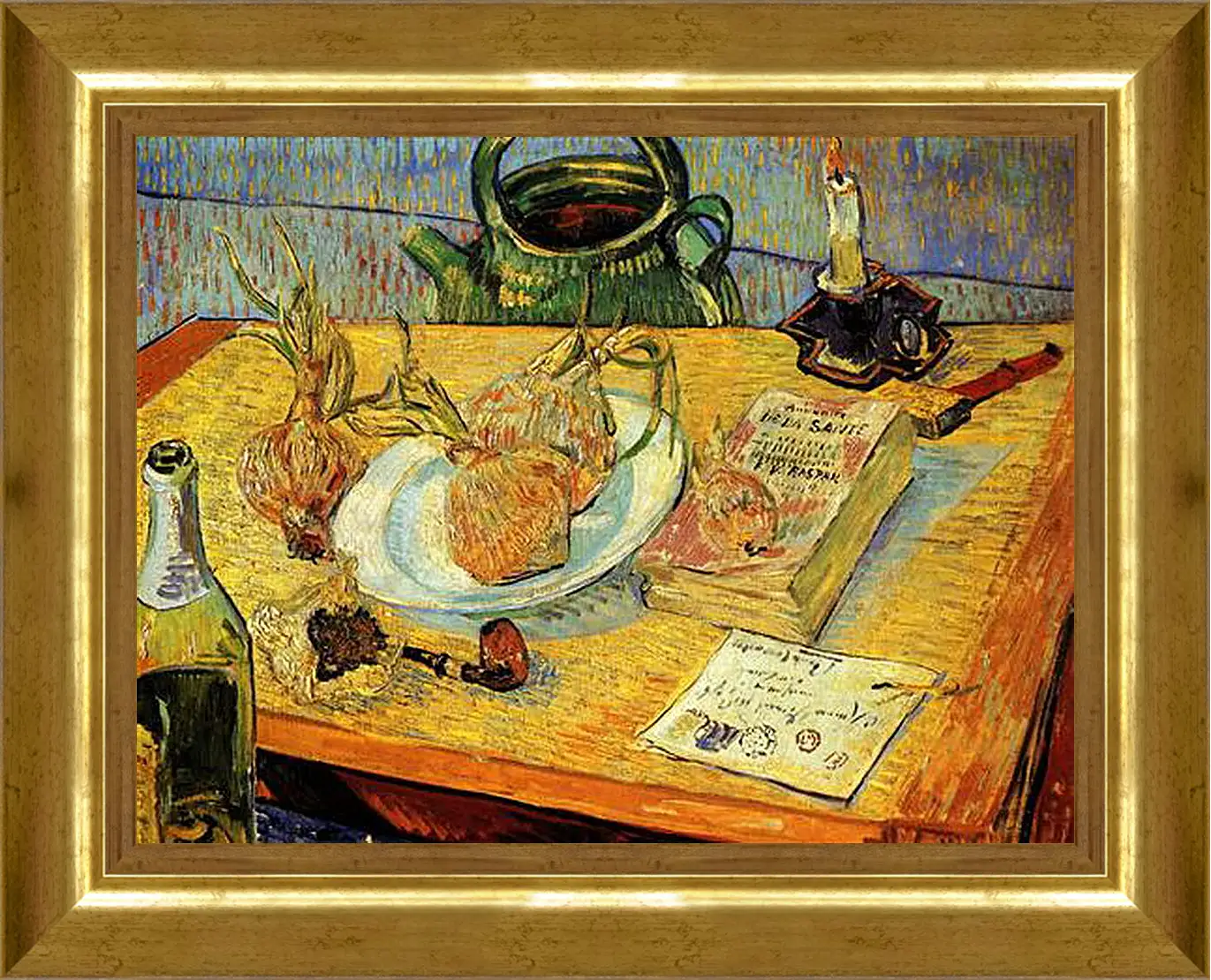 Картина в раме - Still Life Drawing Board, Pipe, Onions and Sealing-Wax. Винсент Ван Гог