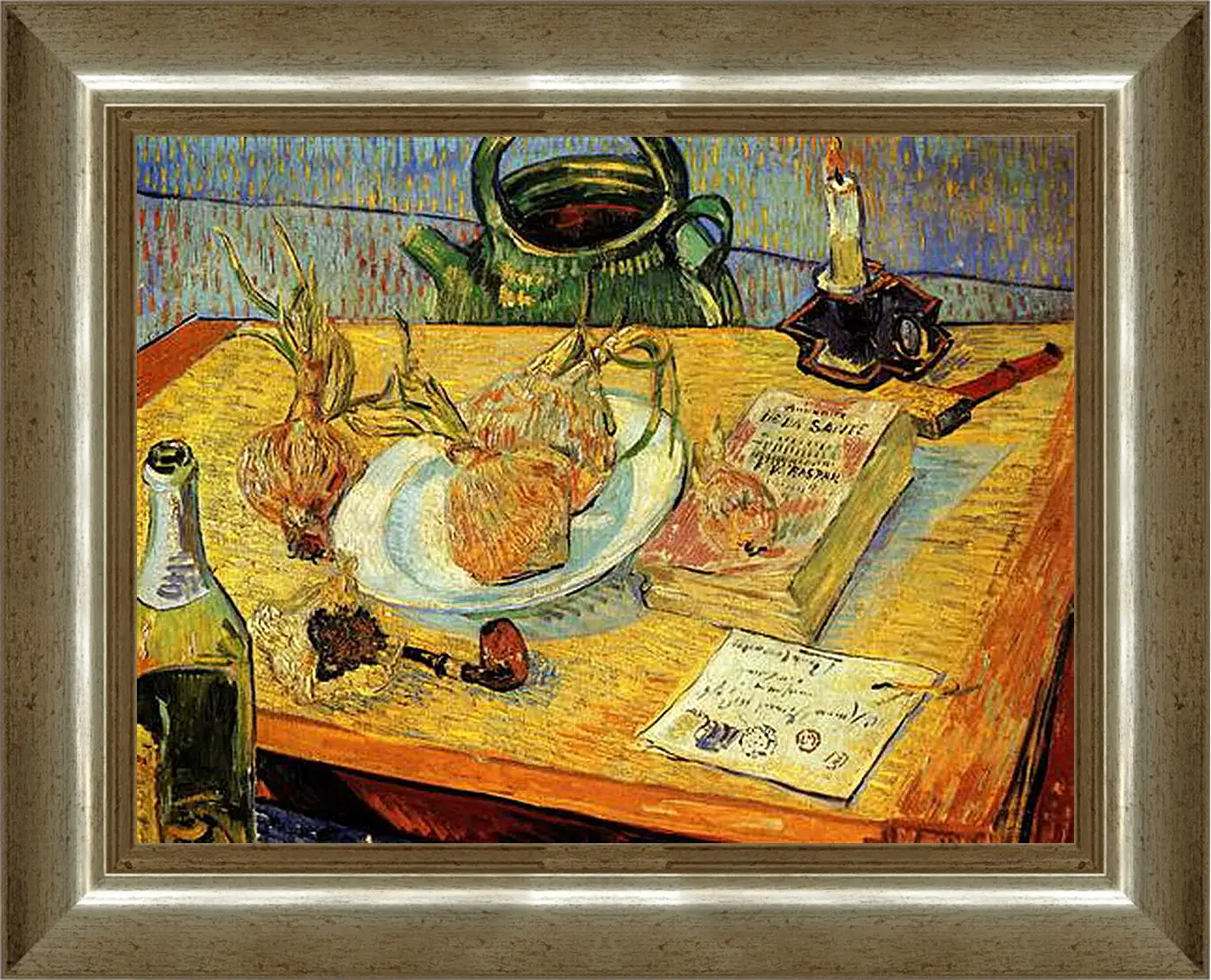 Картина в раме - Still Life Drawing Board, Pipe, Onions and Sealing-Wax. Винсент Ван Гог