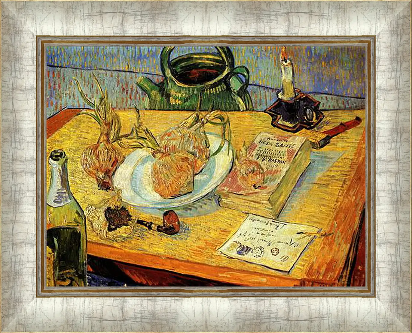 Картина в раме - Still Life Drawing Board, Pipe, Onions and Sealing-Wax. Винсент Ван Гог