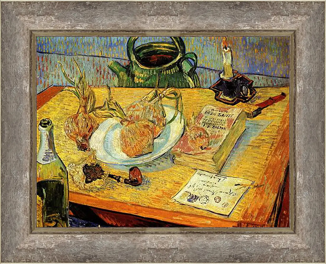 Картина в раме - Still Life Drawing Board, Pipe, Onions and Sealing-Wax. Винсент Ван Гог