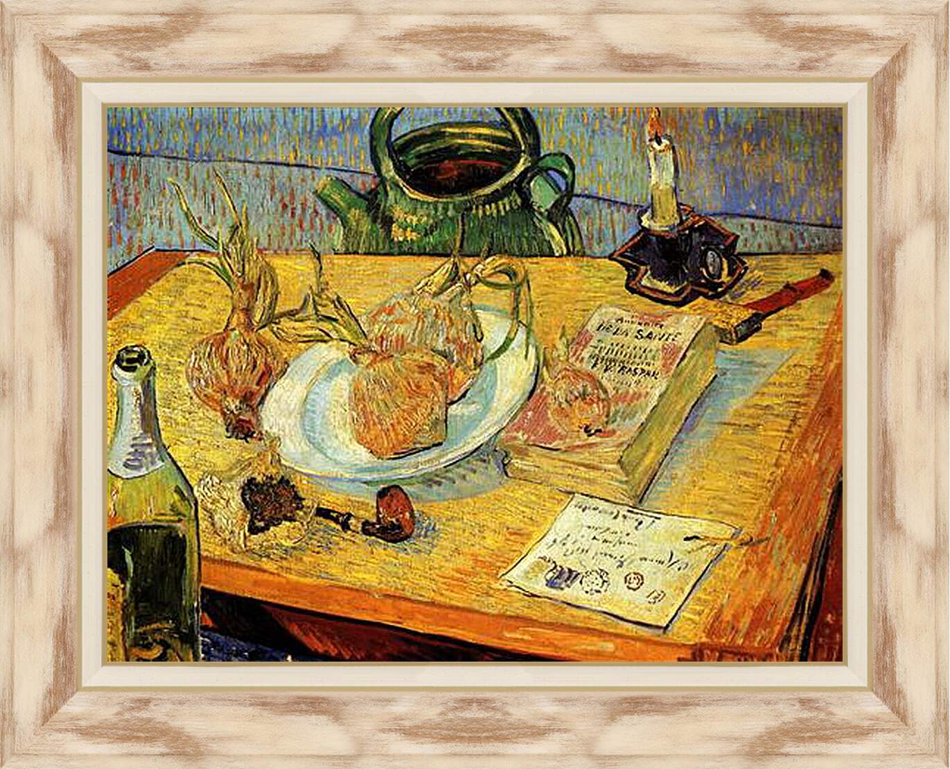 Картина в раме - Still Life Drawing Board, Pipe, Onions and Sealing-Wax. Винсент Ван Гог