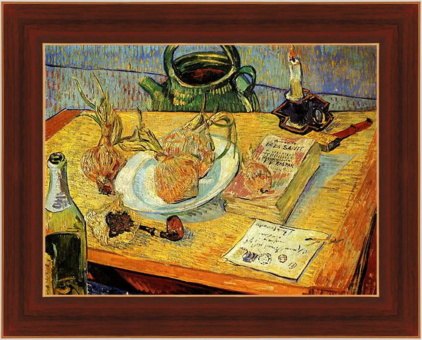 Картина в раме - Still Life Drawing Board, Pipe, Onions and Sealing-Wax. Винсент Ван Гог