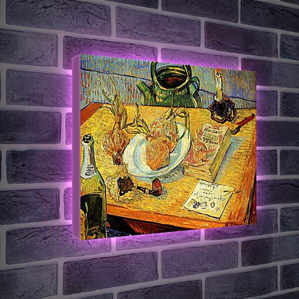 Лайтбокс световая панель - Still Life Drawing Board, Pipe, Onions and Sealing-Wax. Винсент Ван Гог