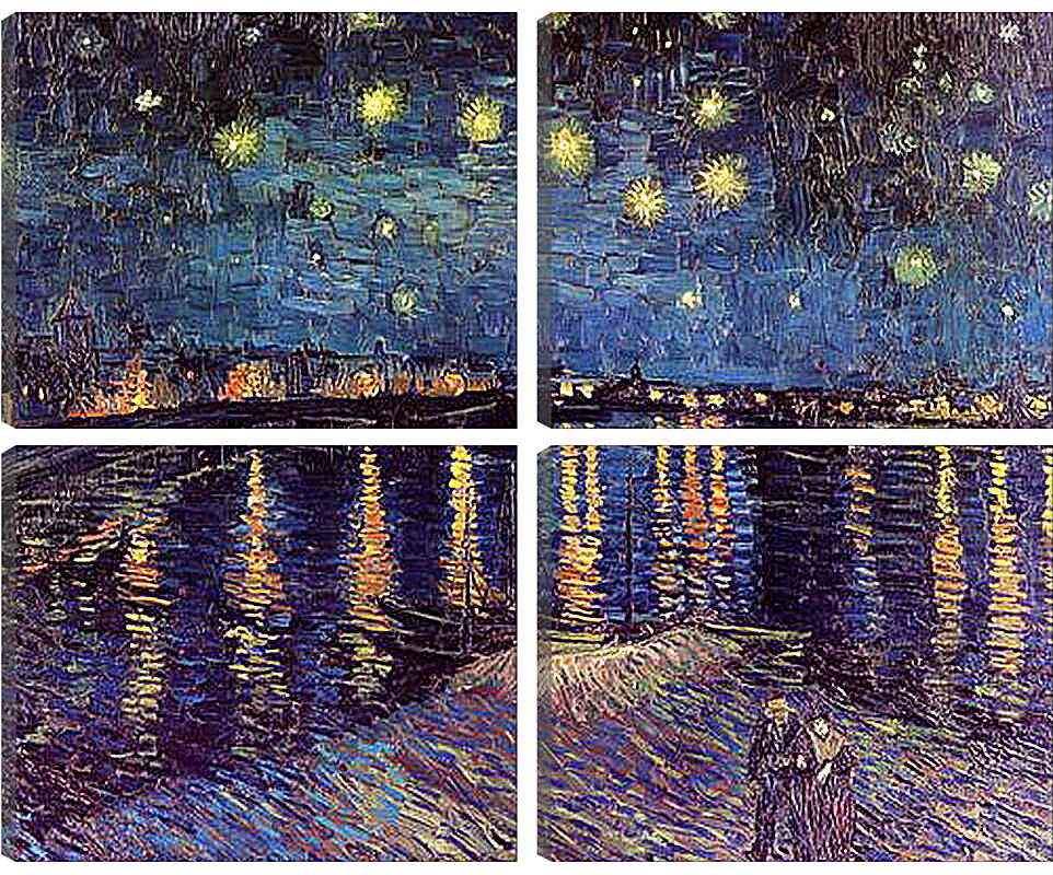 Модульная картина - Starry Night Over the Rhone. Винсент Ван Гог