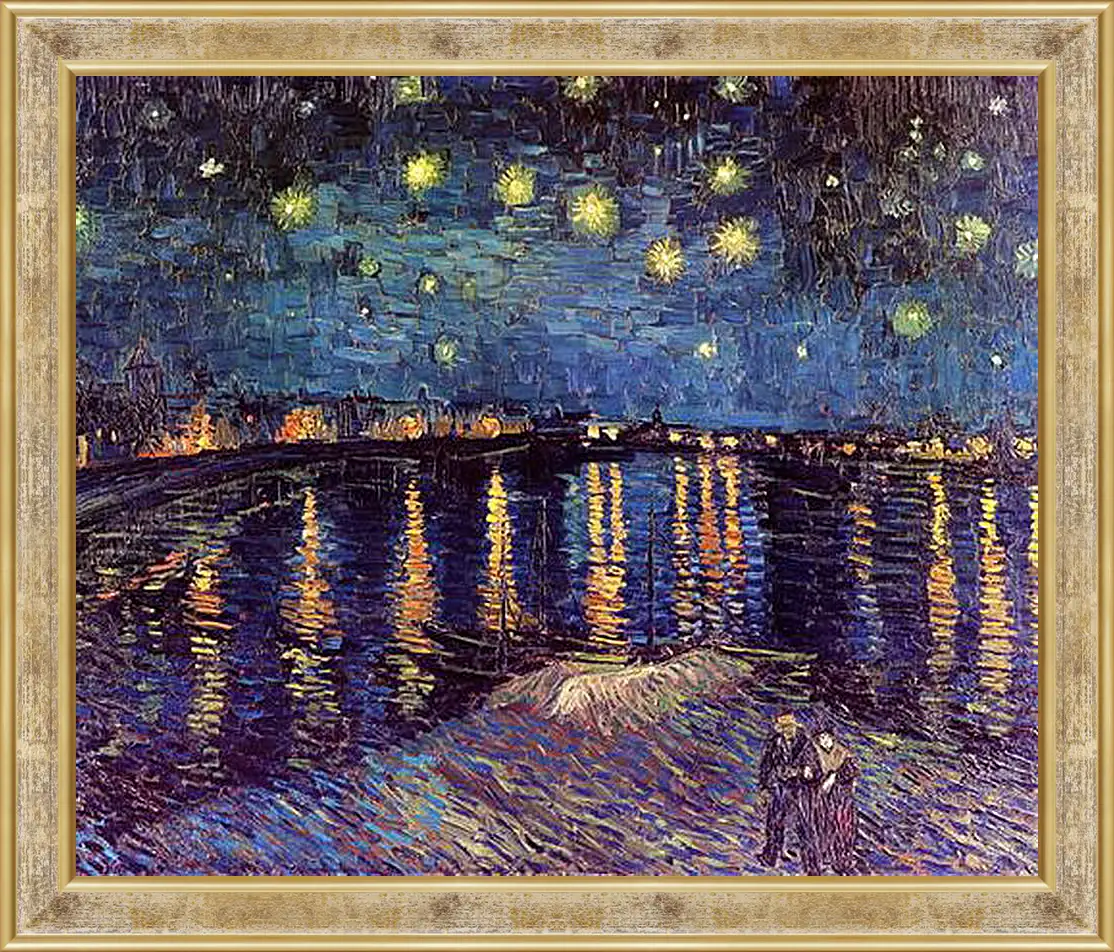 Картина в раме - Starry Night Over the Rhone. Винсент Ван Гог