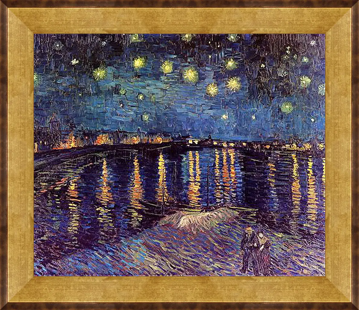 Картина в раме - Starry Night Over the Rhone. Винсент Ван Гог