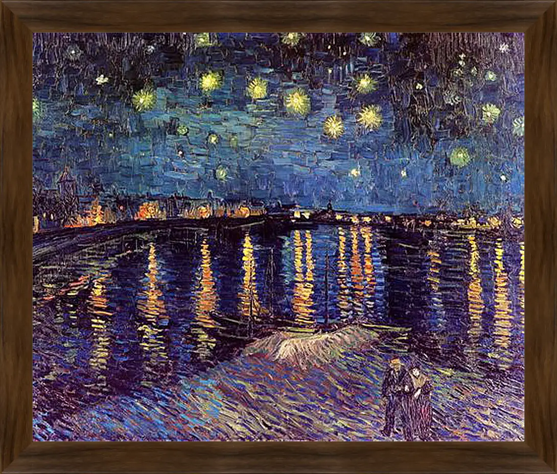 Картина в раме - Starry Night Over the Rhone. Винсент Ван Гог