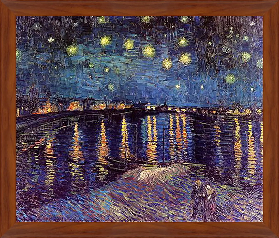 Картина в раме - Starry Night Over the Rhone. Винсент Ван Гог