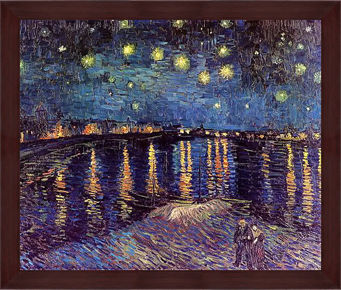 Картина в раме - Starry Night Over the Rhone. Винсент Ван Гог