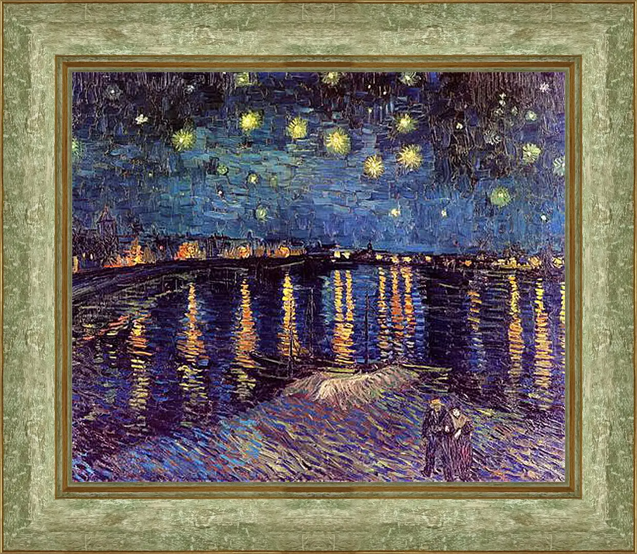 Картина в раме - Starry Night Over the Rhone. Винсент Ван Гог