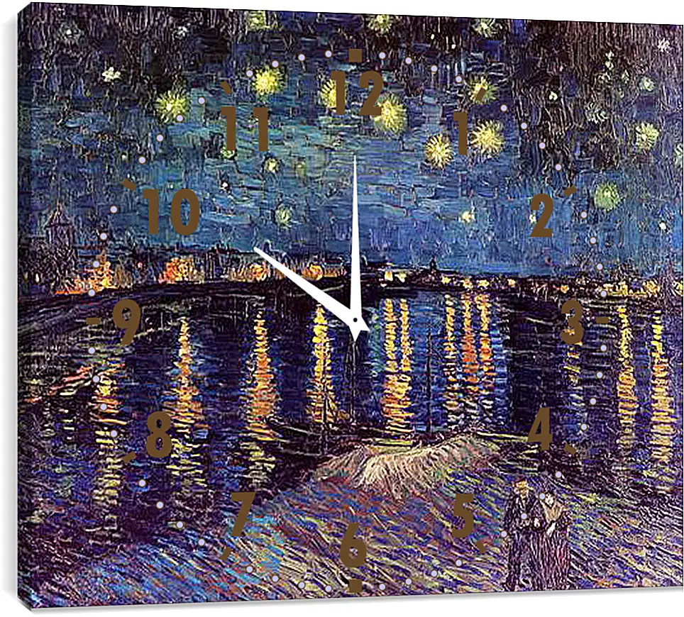 Часы картина - Starry Night Over the Rhone. Винсент Ван Гог