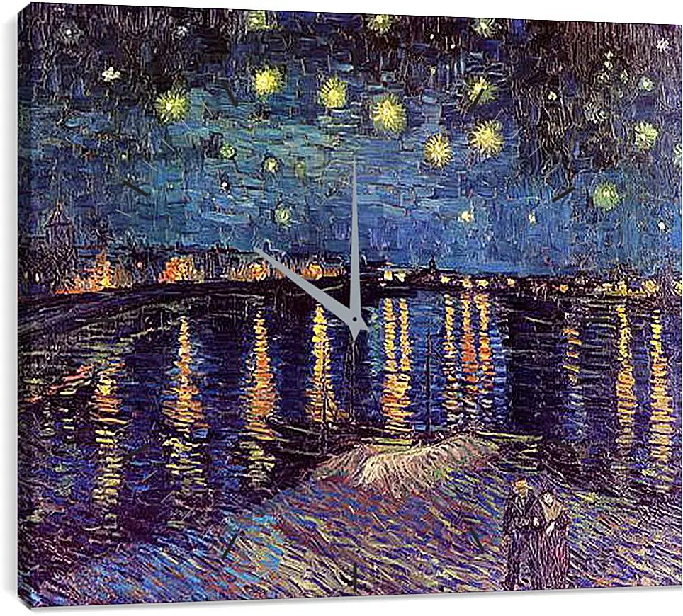 Часы картина - Starry Night Over the Rhone. Винсент Ван Гог