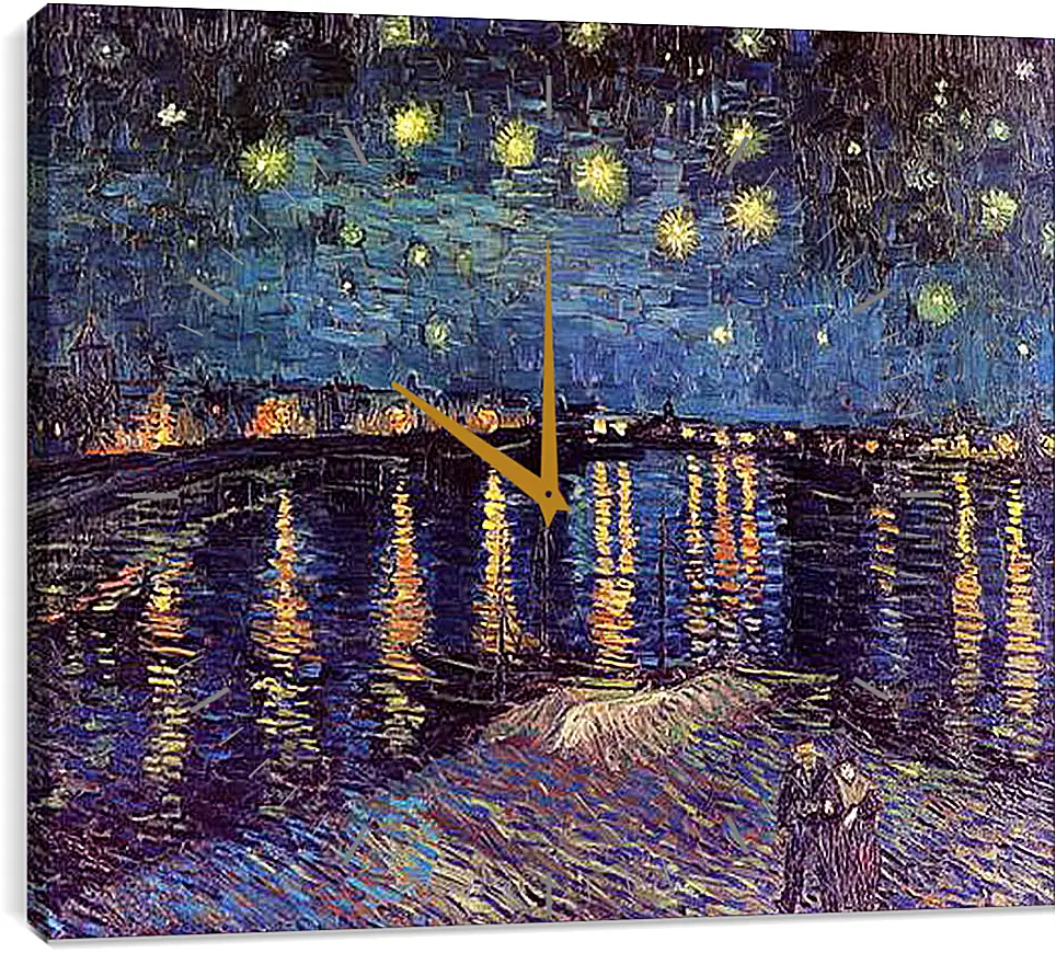 Часы картина - Starry Night Over the Rhone. Винсент Ван Гог