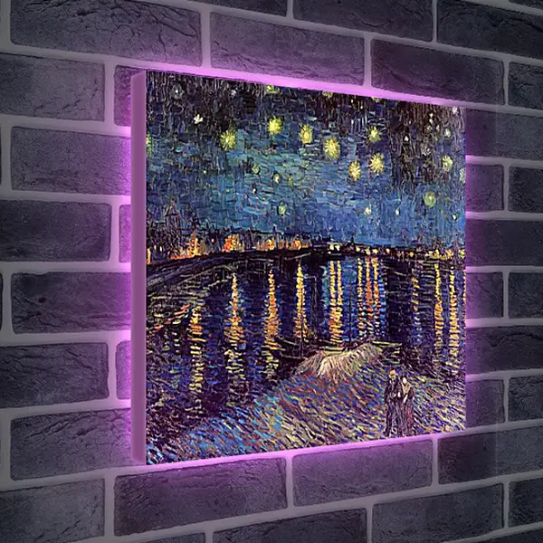 Лайтбокс световая панель - Starry Night Over the Rhone. Винсент Ван Гог