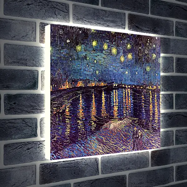 Лайтбокс световая панель - Starry Night Over the Rhone. Винсент Ван Гог