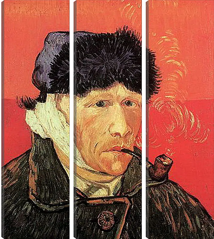 Модульная картина - Self-Portrait with Bandaged Ear and Pipe. Винсент Ван Гог