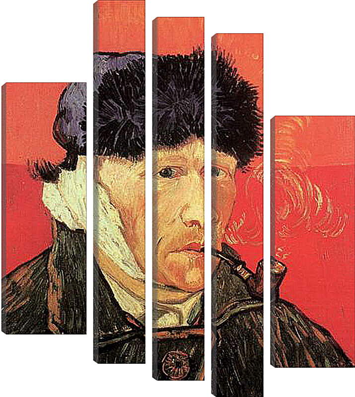 Модульная картина - Self-Portrait with Bandaged Ear and Pipe. Винсент Ван Гог