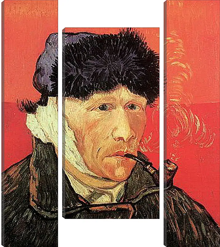 Модульная картина - Self-Portrait with Bandaged Ear and Pipe. Винсент Ван Гог