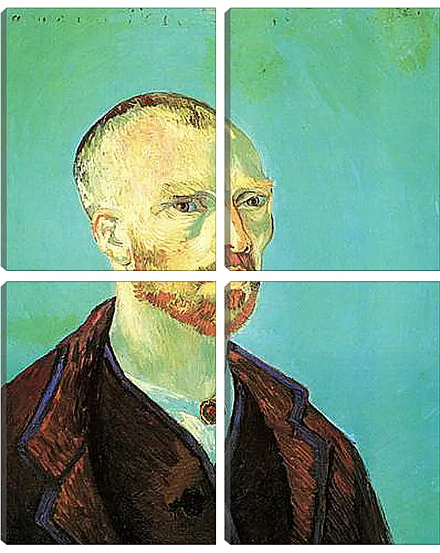 Модульная картина - Self-Portrait Dedicated to Paul Gauguin. Винсент Ван Гог