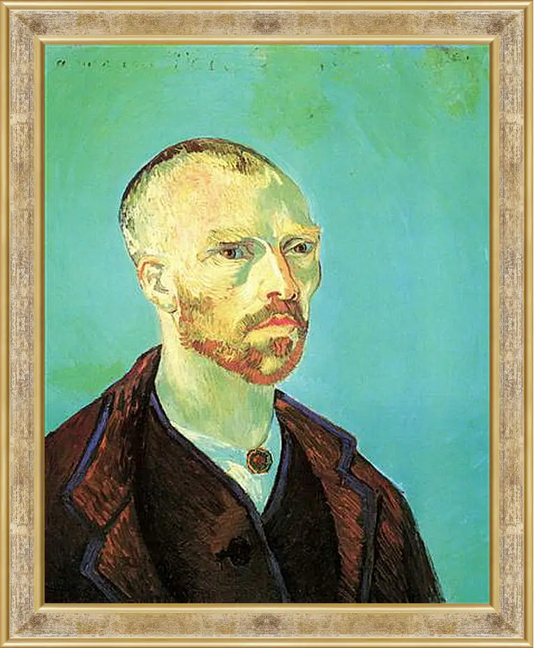 Картина в раме - Self-Portrait Dedicated to Paul Gauguin. Винсент Ван Гог